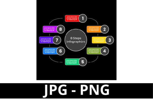 8 Steps Circular Process Infographic - C