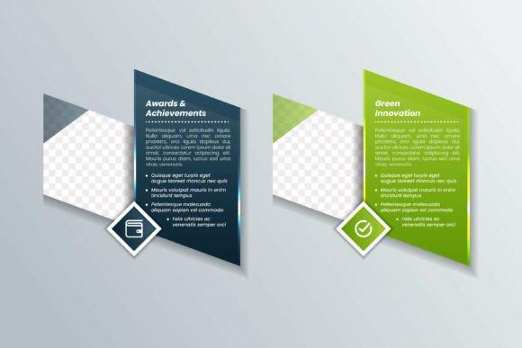 Diagonal Text Box Infographic