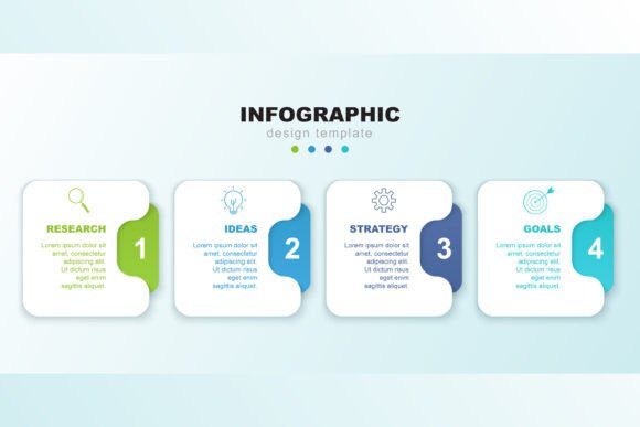 Modern Infographic with Square Boxes