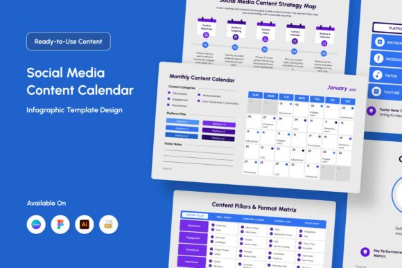 Monthly Content Planner Infographic: A Tool for Creative Teams and Freelancers